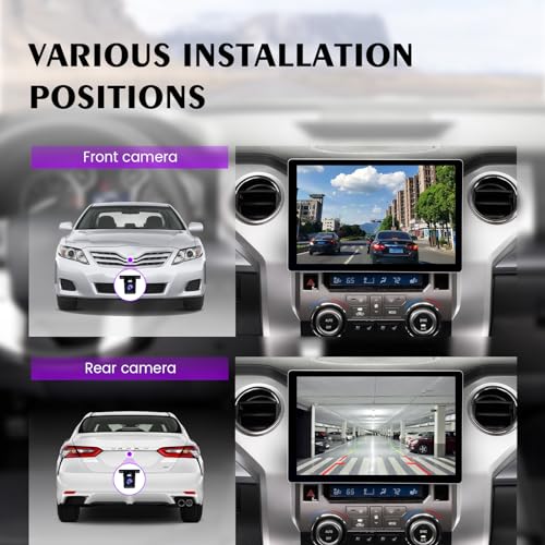 Dasaita AHD 1080P Reverse/Front Rear View Camera, Only Fit 1080P Navigation, Real Fisheye Correction Backup Camera Reversing Parking Kit, 170° Wide Angle HD Night Vision, IP68 Waterproof - Image 4