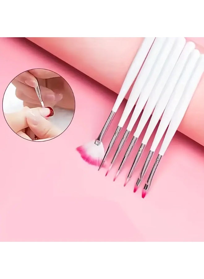7pcs Cake Decorating Tools Baking Accessories Multifunction Pastry Nail Painting Art Brush Brushes Cake Icing Pen Fondant (White) - Image 5