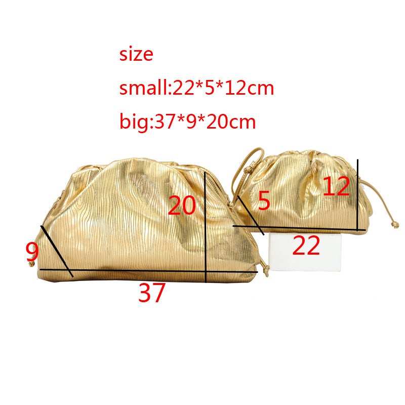 Women'S Bag 2023 New Golden Cloud Bag Large And Small Size Woven Dumpling Bag Handbag Single Shoulder Crossbody Bag Women'S Bag - Image 3