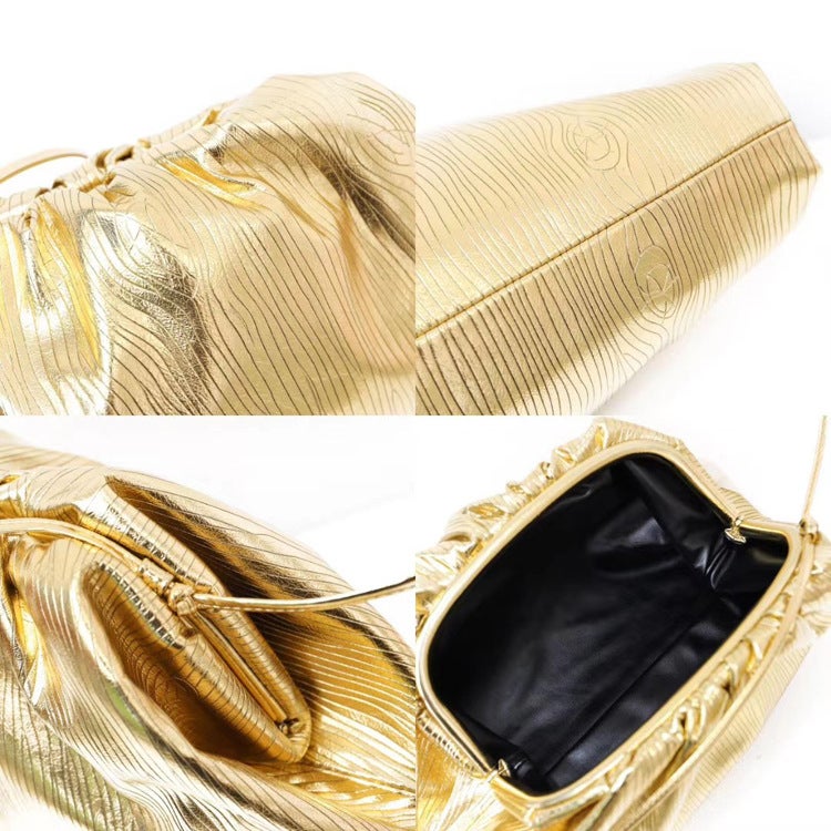 Women'S Bag 2023 New Golden Cloud Bag Large And Small Size Woven Dumpling Bag Handbag Single Shoulder Crossbody Bag Women'S Bag - Image 5