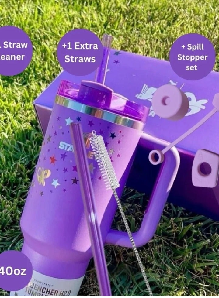 Stanley Olivia Rodrigo X Limited Edition Stanley Cup 400z Quencher H2.0 Flowstate Tumbler - SS Vacuum Insulated Cup with Reusable Lid and Straw for Water, lced Tea, Coffee & Smoothies - Perfect Gift ldea - Image 1