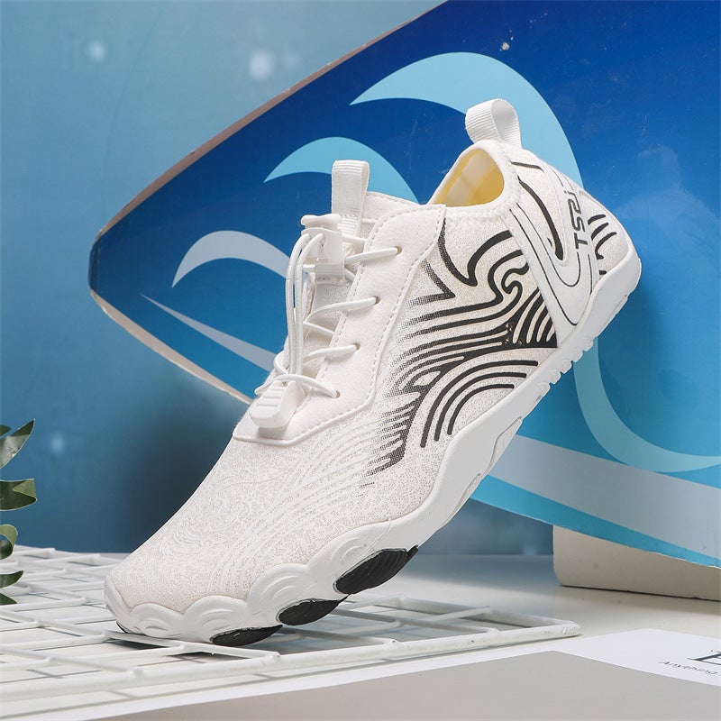 New Cross-border Hiking Hiking Shoes Indoor Fitness Lightweight Breathable Non-slip Quick-drying Anti-cut Five-finger Swimming Tracing Shoes White and black zq-a05