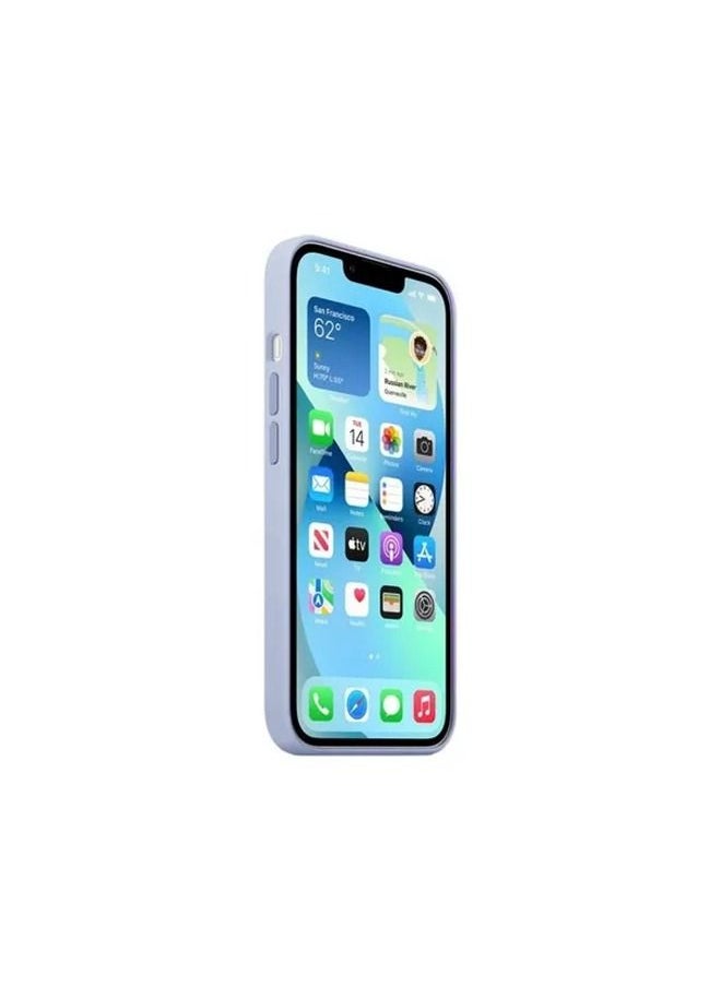 Generic - Liquid Silicone Case Protector Compatible with iPhone 14 (6.1 inch), Silky-Soft Touch Full Body Protection Shockproof Cover Case with Soft Microfiber Lining - Blue - Image 1