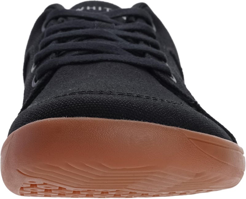 WHITIN Men's Wide Toe Box Shoes Canvas Barefoot Minimalist Shoes Zero Drop Sneaker Minimus Extra Width Size 12 Anti Slip Walking Minimal Black/Gum 46 - Image 2