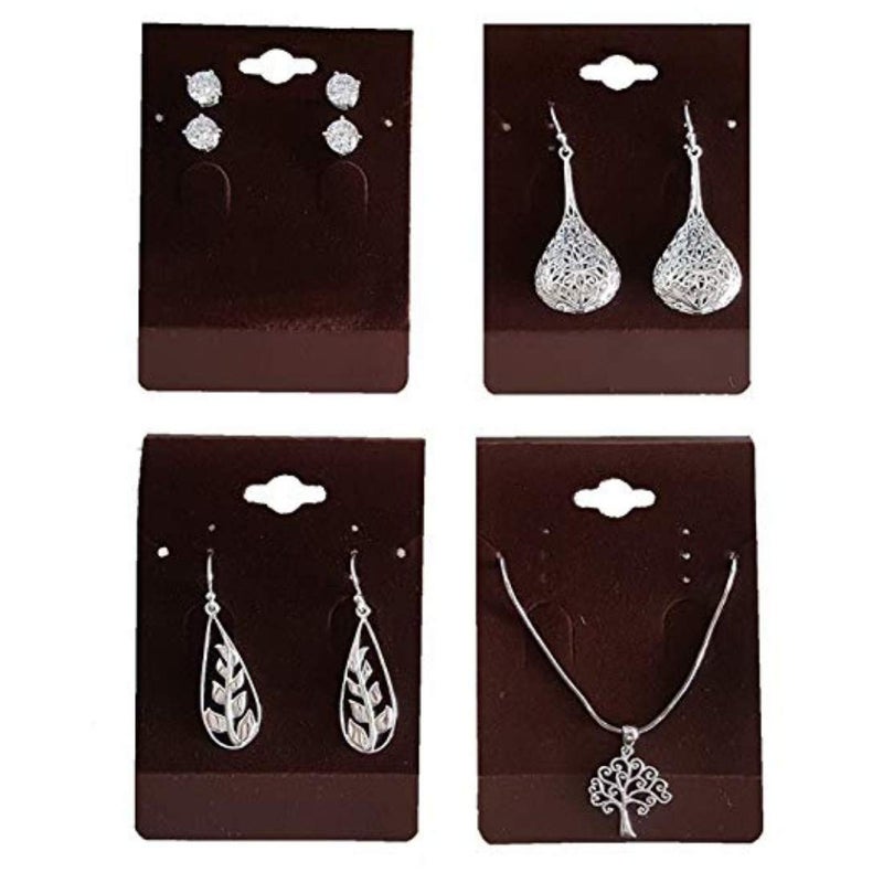 DIY Crafts Pack of 100 Pcs 35 Wide x 2 Length inches Velvet Jewellery EarringsStud Hanging Display Holder Pack of 100 Pcs 35 Wide x 2 Length inches - Image 2