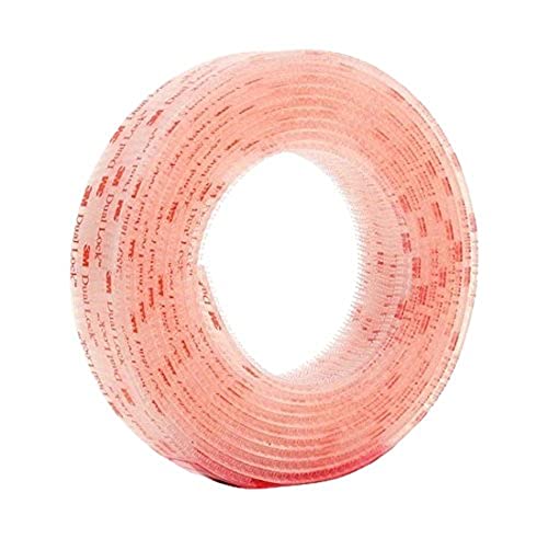 3M Dual Lock Reclosable Fasteners, Heavy Duty, Clear, TB3560/SJ3560, Type 250/250, 1 in x 10 ft, Mated Strip, Industrial Use, Indoor/Outdoor, Great for Metal, Glass, Acrylic, PC, ABS - Image 1