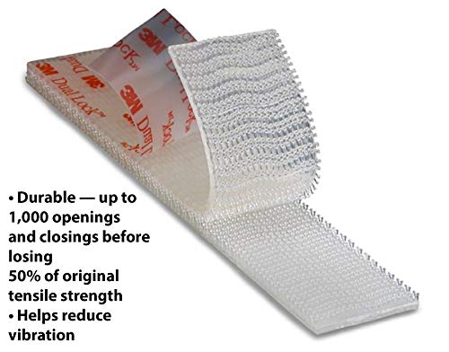 3M Dual Lock Reclosable Fasteners, Heavy Duty, Clear, TB3560/SJ3560, Type 250/250, 1 in x 10 ft, Mated Strip, Industrial Use, Indoor/Outdoor, Great for Metal, Glass, Acrylic, PC, ABS - Image 4