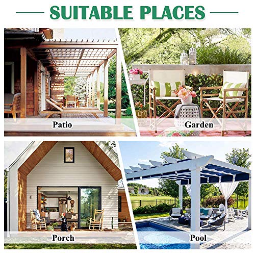 StangH Outdoor Curtains Waterproof Panel Grommet Top Heavy Duty Thermal Insulated Blackout Drapes for Front Porch/Patio/Gazebo/Balcony, Mocha, Wide 52 x Long 95 inches, 1 Panel - Image 3