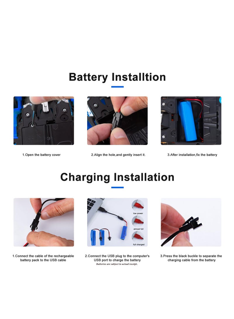 Excefore RC Stunt Car, Transform Toys Remote Control Car, RC Robot Car with Hand Gesture Sening LED Light Music & Sound Effect, 2.4GHz Remote Control Gesture Sensor Toy Cars, Gifts for Kids Boys Age 3-10 - Image 5