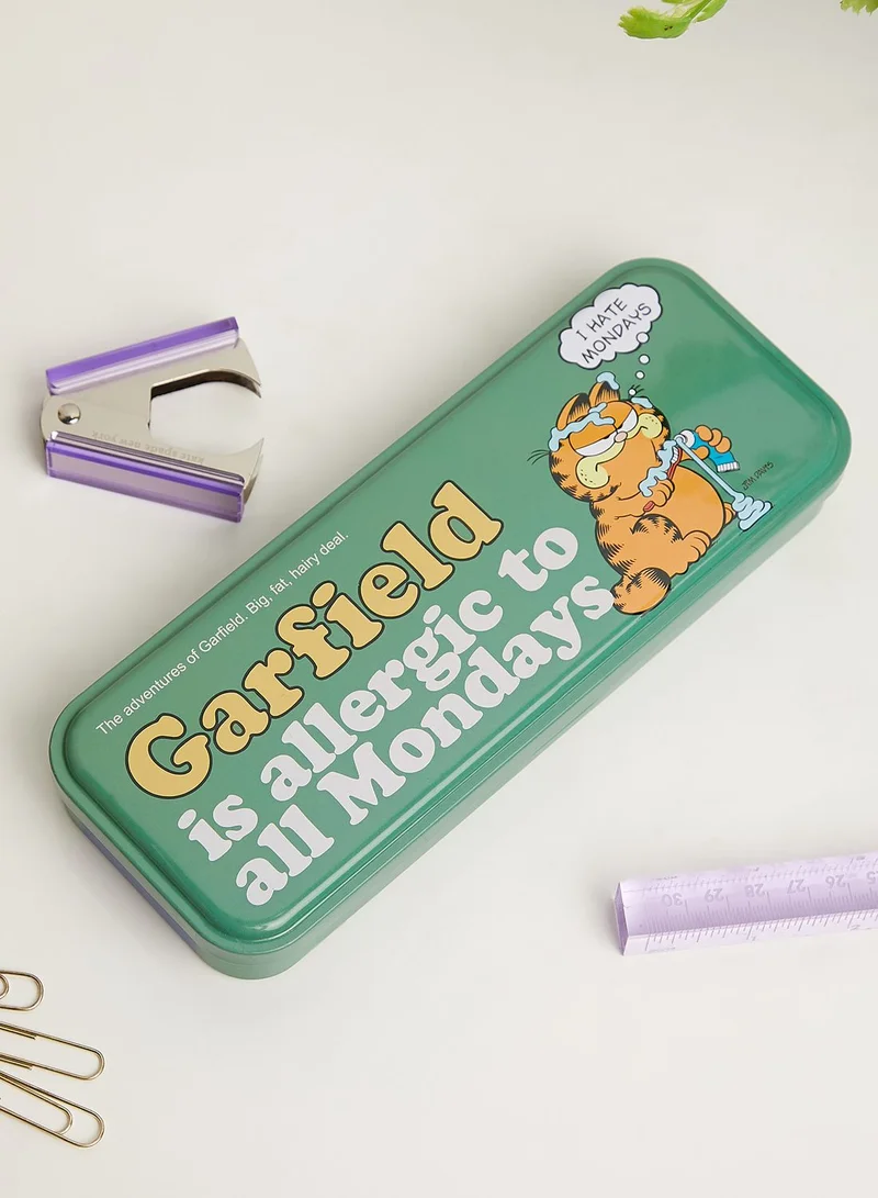 Typo Garfield To Mondays Tin Pencil Case