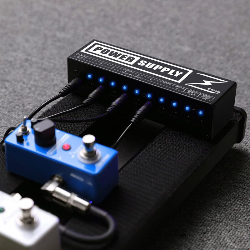 Donner DP-2 Guitar Pedal Power Supply High Current 10 Isolated DC Output for 9V/12V/18V Effect Pedals - Image 5