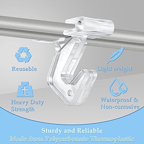 Hotop 50 Pieces Clear Drop Ceiling Hooks for Hanging Ceiling Hanger for Decoration Classroom Office Signs Decorations Plants - Image 3