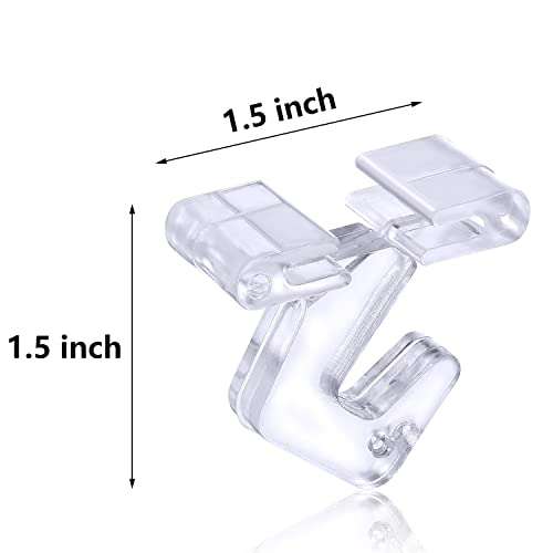 Hotop 50 Pieces Clear Drop Ceiling Hooks for Hanging Ceiling Hanger for Decoration Classroom Office Signs Decorations Plants - Image 2