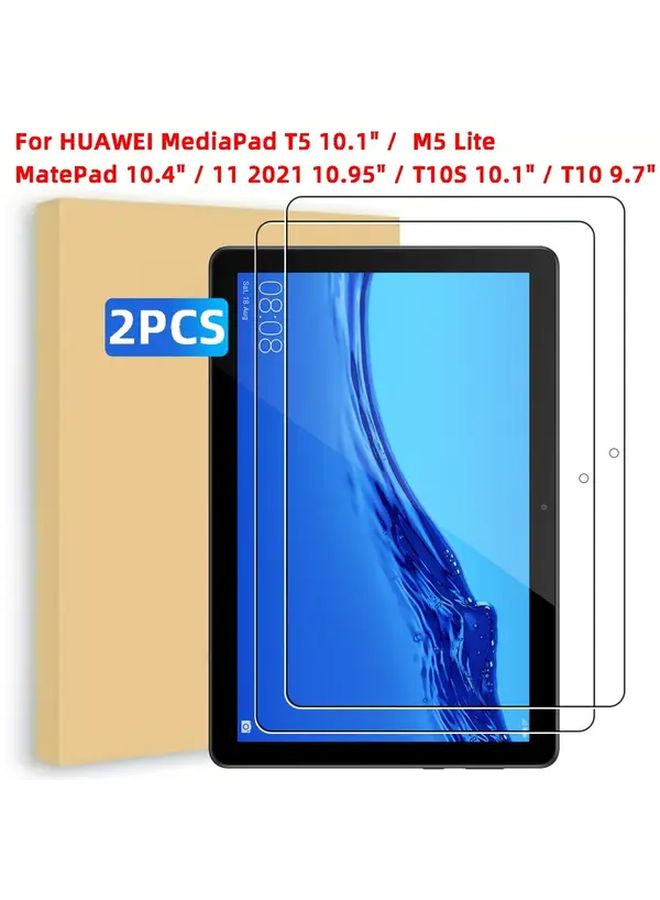 Premium Tempered Glass Screen Protector 2 Pack For MatePad 10.4 Tablet HD Clear Anti Fingerprint - Image 1