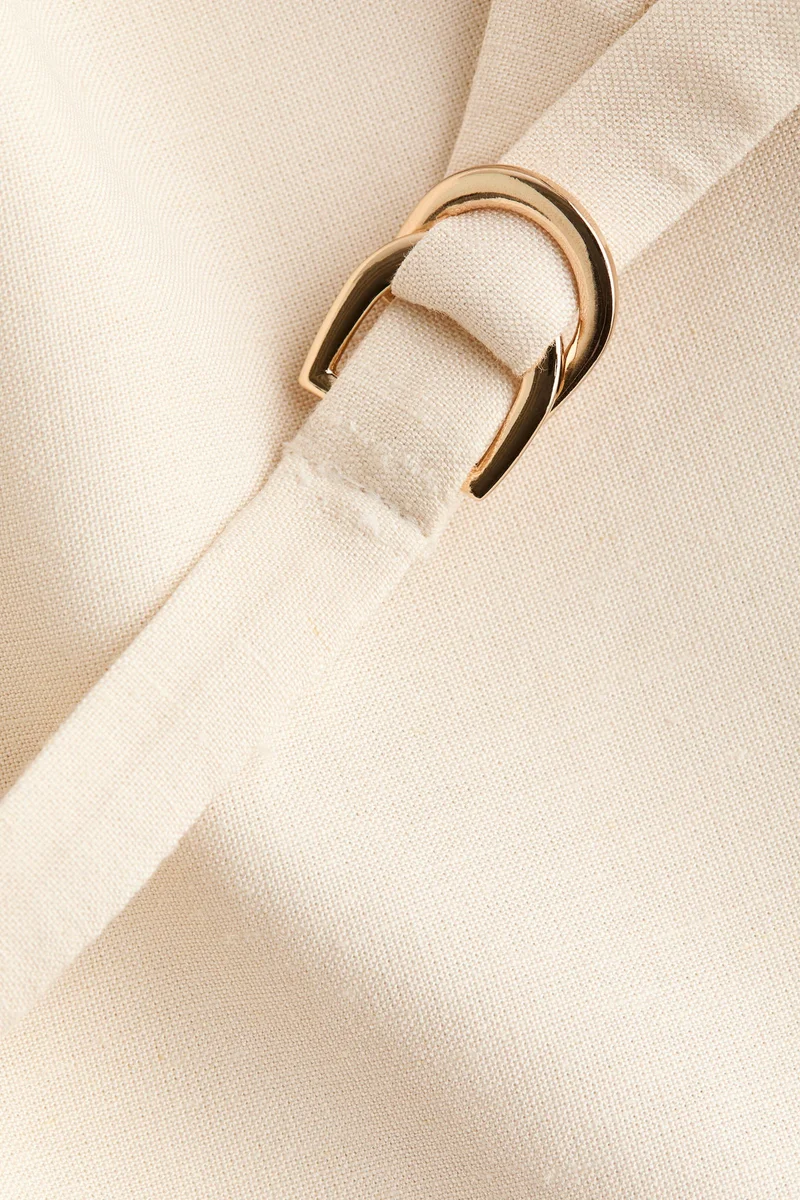 H&M Short-sleeved linen-blend blazer