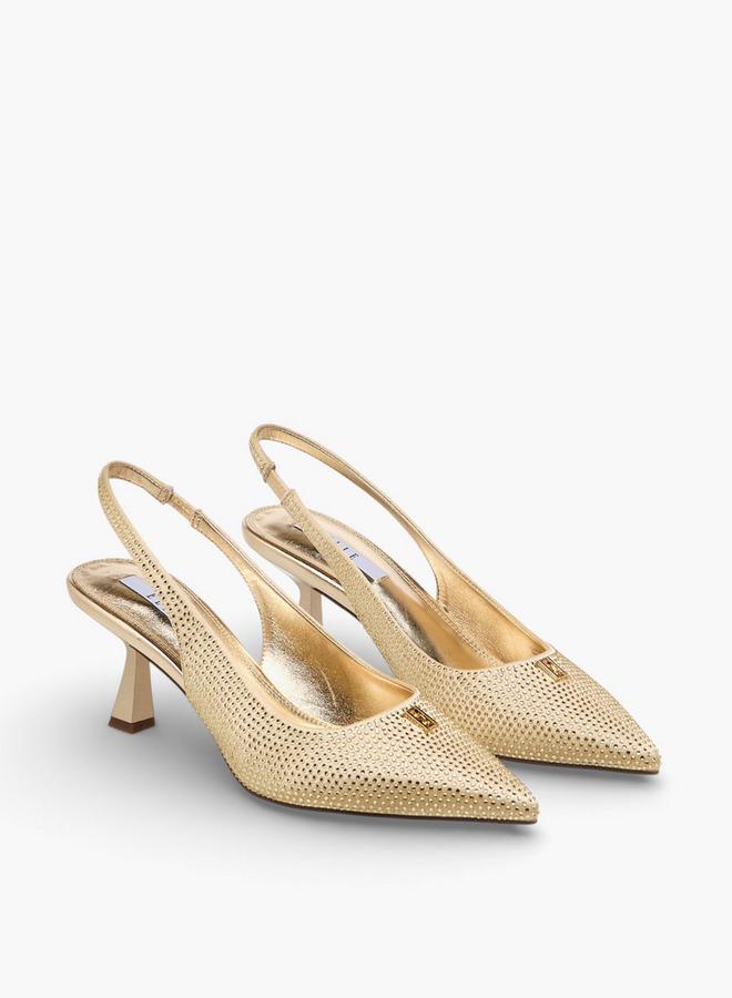 Elle Women Kitten Heel Slingback Shoes - Image 3