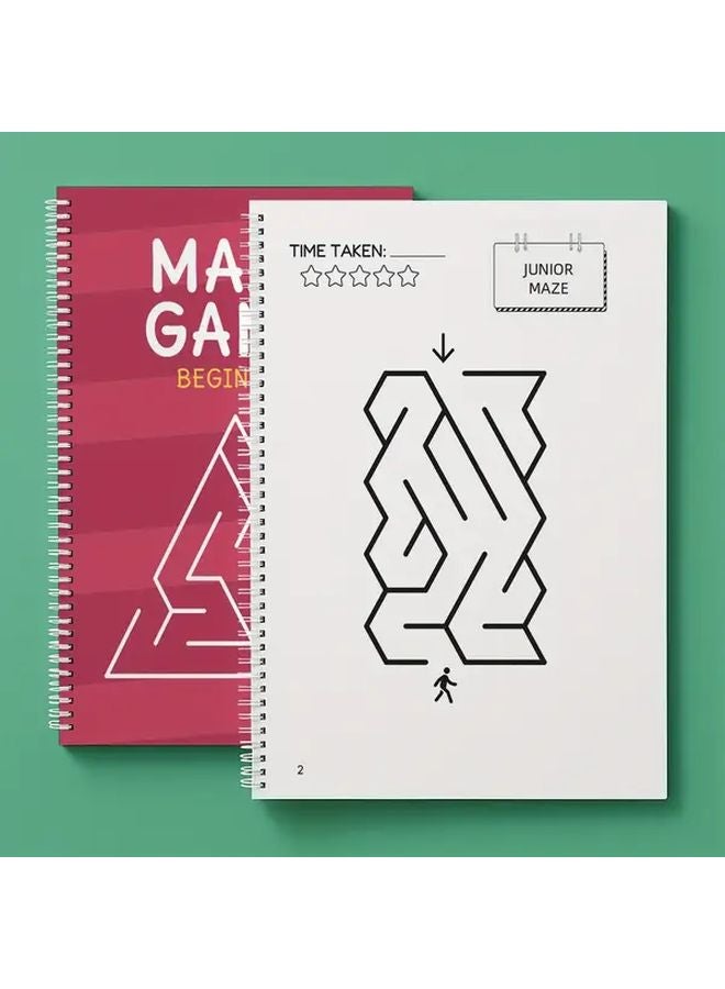 Primary Color Kids Maze Activity Book Set 4 Styles For Ages 3 6 Brain Training Learning Gift - Image 5