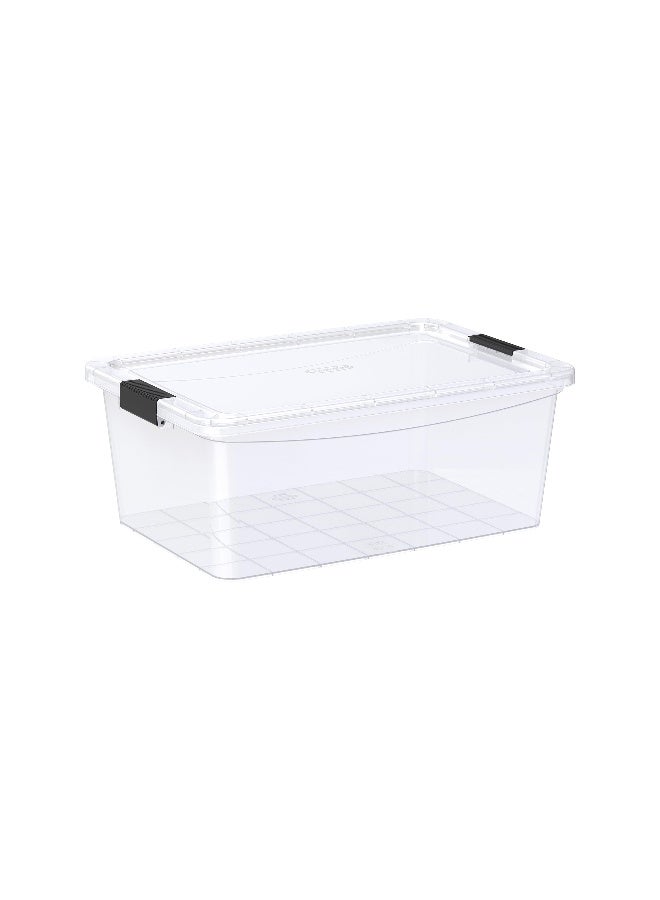 Cosmoplast 20L Clear Plastic Storage Box with Lockable Lid | Best Price ...
