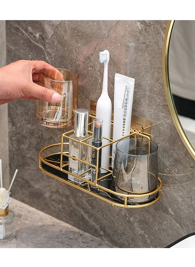 ZCM-HAPPY Bathroom Rack Toiletries Organizer Wall Mounted Storage Rack  - Image 3