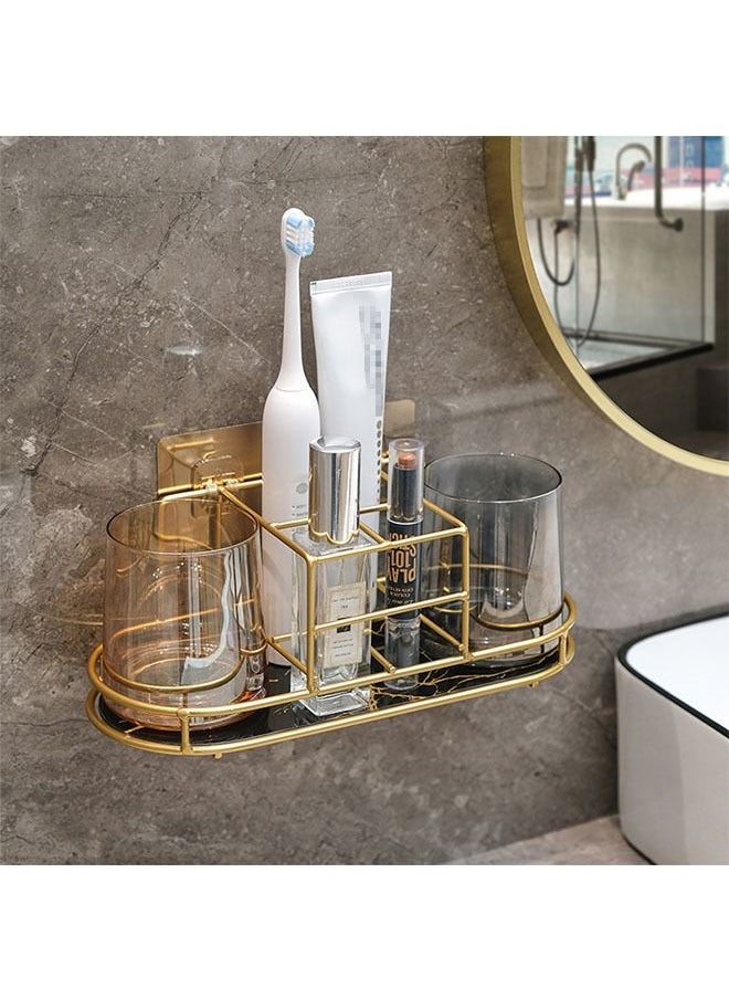 ZCM-HAPPY Bathroom Rack Toiletries Organizer Wall Mounted Storage Rack  - Image 4