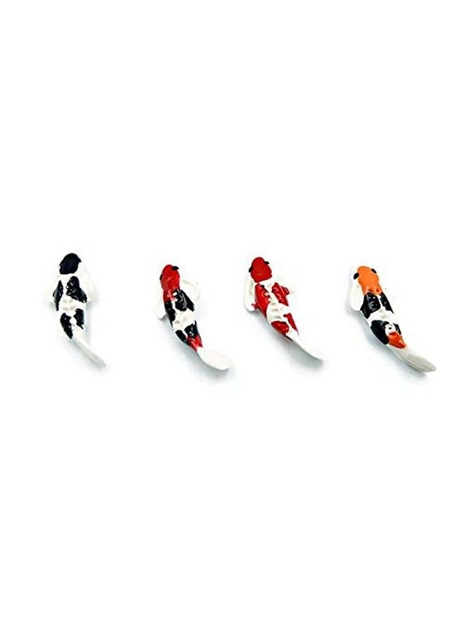 1shopforyou - Mixed 4 Colors Lot Of 12 Miniature Koi Fish Fairy Garden Supplies Animal Fish Figurine Furniture Dollhouse - Image 1