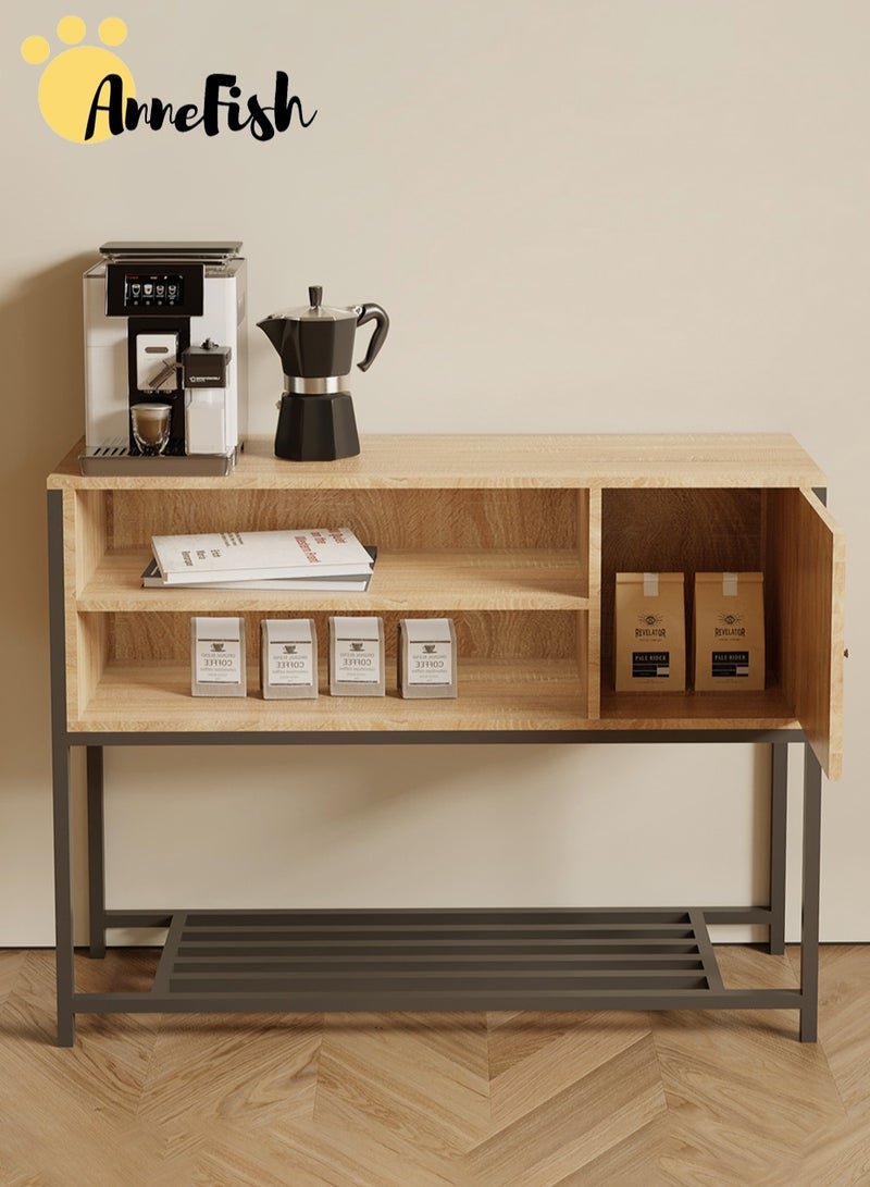 AnneFish Coffee Corner Cabinet Sideboard Table Kitchen Bakers Rack Coffee Bar Display Cabinet For Kitchen And Living Room Entryway Dining Room - Image 5