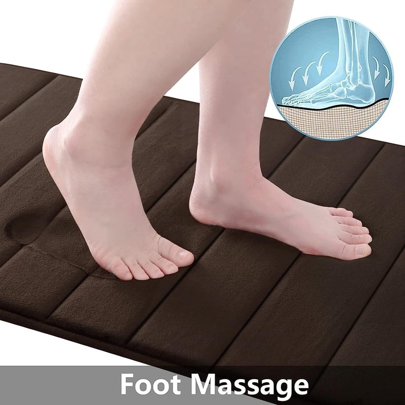 HaRvic HaRvic Bathroom Door Mat Microfiber AntiSkid Bath Mat Bathroom mat Door Mat Floor Mat Bathroom Carpet Super Absorbent Soft Carpet Bathroom Rug Set  - Image 3