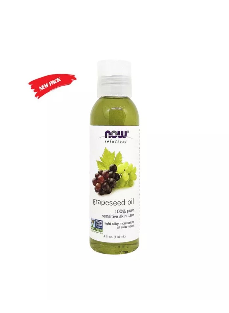 now Grapeseed Oil 100% Sensitive Skin Care 118 mL