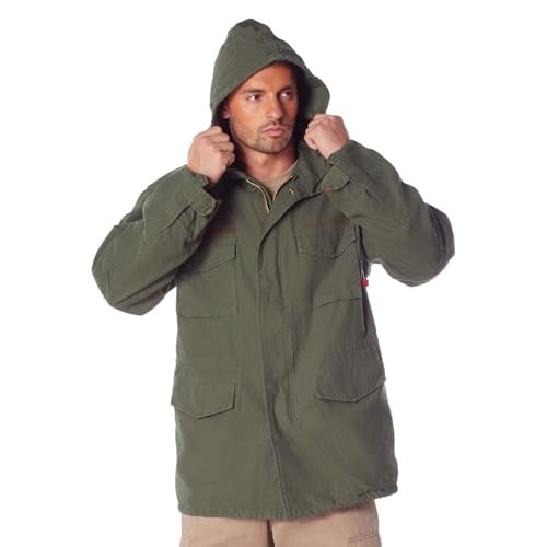 Rothco Vintage Field Jacket - Timeless Style for Adventures – Olive Drab - S - Image 3