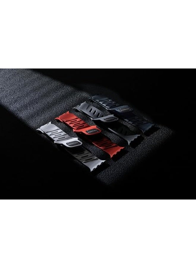 Aulumu A02 Compatible with Apple Watch Ultra/Ultra 2 Band - 49mm for Men, Sport Bands for iWatch 46mm(Series 10),45mm(9/8/7),44mm(SE2/SE/6/5/4),42mm(3/2/1) - Black - Image 2