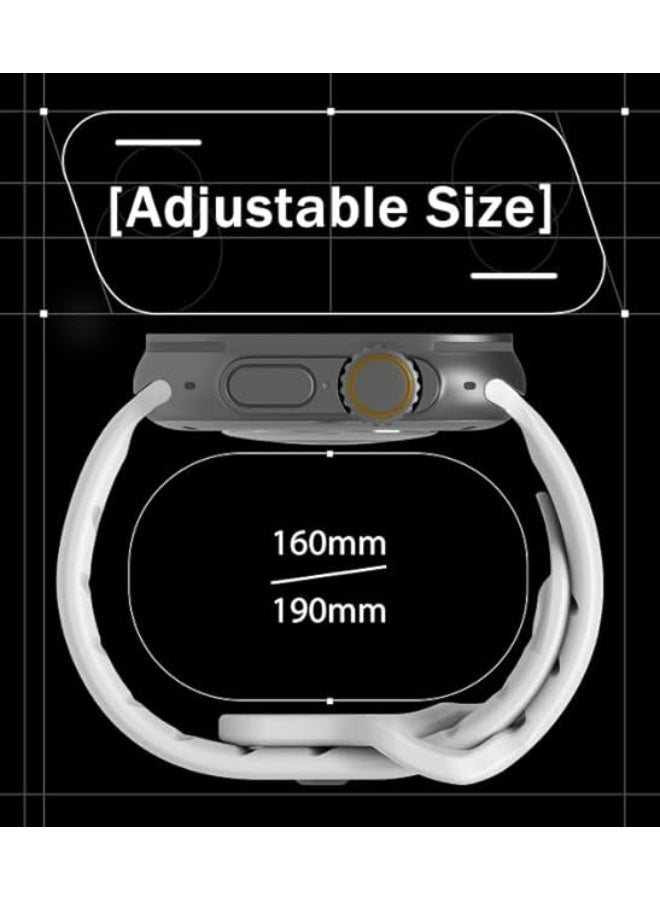 Aulumu A02 Compatible with Apple Watch Ultra/Ultra 2 Band - 49mm for Men, Sport Bands for iWatch 46mm(Series 10),45mm(9/8/7),44mm(SE2/SE/6/5/4),42mm(3/2/1) - Black - Image 3