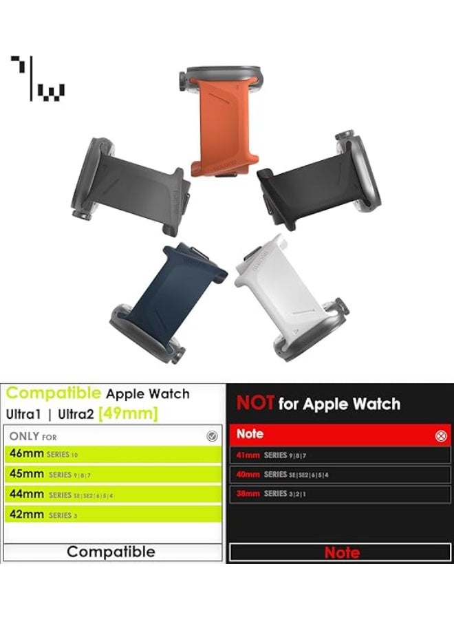 Aulumu A02 Compatible with Apple Watch Ultra/Ultra 2 Band - 49mm for Men, Sport Bands for iWatch 46mm(Series 10),45mm(9/8/7),44mm(SE2/SE/6/5/4),42mm(3/2/1) - Black - Image 4