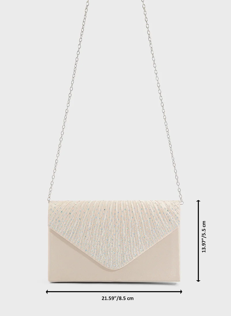 Ella Limited Edition Pleated Embellished Clutch Bag