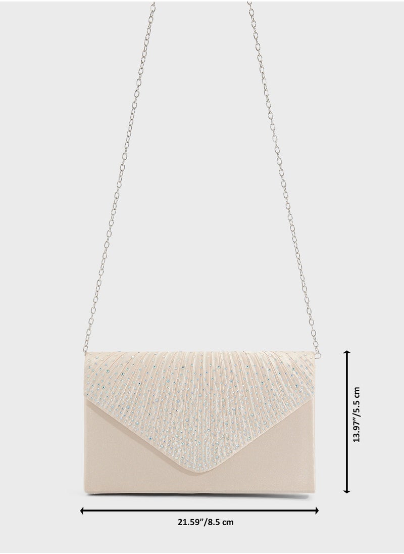 Ella Limited Edition - Pleated Embellished Clutch Bag - Image 1