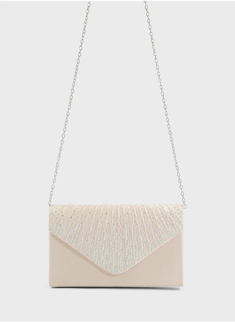 Ella Limited Edition Pleated Embellished Clutch Bag