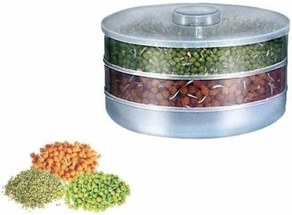 ROXA صانع البراعم ROXA | صانع براعم صحي مع 3 حاويات | صنع براعم الفاصوليا الطازجة في المنزل لحياة صحية صانع براعم 3 وعاء لصنع البراعم في المنزل (3 مقصورات، بلاستيك، عبوة من 1) - Image 5