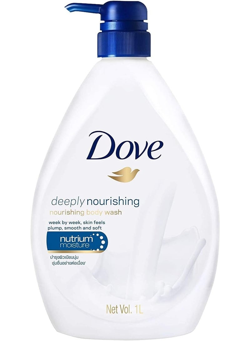 Dove Uniliver Body Wash 33.8Oz W/Pump Deeply Nourishing Pack (Deeply Nourishing, 1)