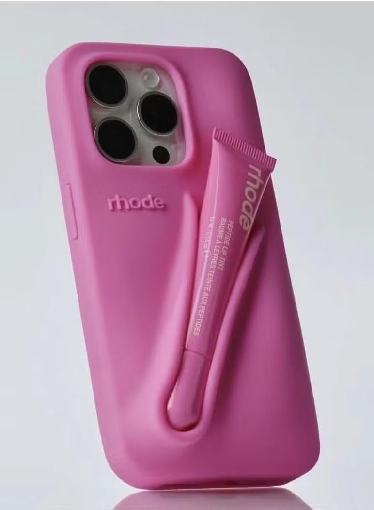 rhode Peptide Lip Tint (SHORTCAKE) + Summer Lip Case Case (SHORTCAKE) -Suitable for Apple iPhone Models Case  - Image 3