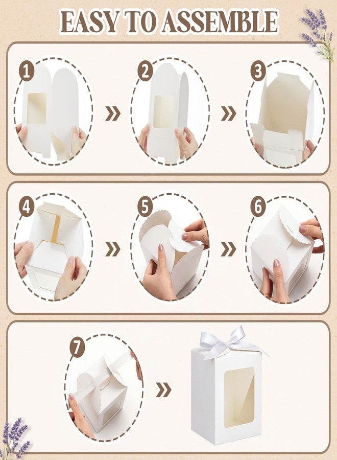 Kolldenn 24 Pcs Mug Gifts Boxes with Ribbon, Sublimation Mugs Packaging Box with Window for 11oz, 12oz, 15oz Ceramic Coffee Cups Mugs Boxes Wrapping Birthdays Wedding (White - Image 4
