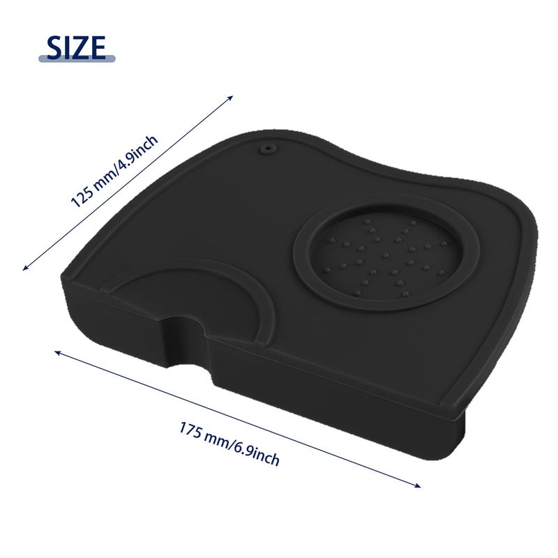 Circle M. Espresso Tamper Mat, Anti-Slip Silicone Coffee Tamping Mat, Food Grade Non-Slippery Silicone Coffee Tamp Pad with Corner Edge Support Pad for Coffee Bar Barista Accessories, 7x5 Inch Coffee Tamper Mat - Image 2