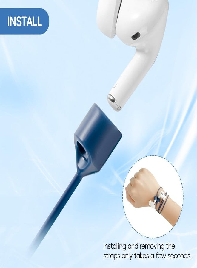 مجموعة MouJkmer المكونة من 5 أربطة مغناطيسية مضادة للضياع لسماعات AirPods، حبل رقبة مغناطيسي فائق القوة مضاد للضياع، حبل رياضي من السيليكون الناعم متوافق مع AirPods 1 و2/ Pro/الجيل الثاني/الجيل الثالث - Image 3