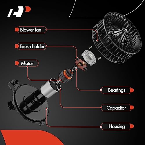 A-Premium HVAC Heater Blower Motor Assembly Compatible with Ford & Lincoln Vehicles - Expedition, Navigator 2007-2008, V8 5.4L - Front Side, Replace# 7L1Z-19805-D, 7L1Z19805D - Image 4