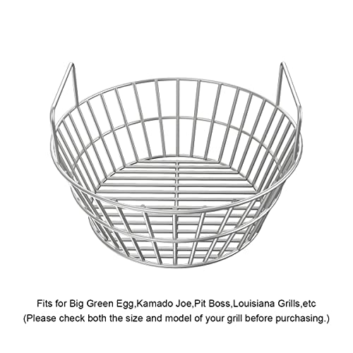 AJinTeby Stainless Charcoal Basket for Large Big Green Egg Grill, 14 inch Charcoal Grill Ash Basket fits Kamado Joe Classic, BGE Large and Other Similar Grills - Image 3
