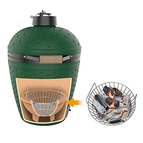 AJinTeby Stainless Charcoal Basket for Large Big Green Egg Grill, 14 inch Charcoal Grill Ash Basket fits Kamado Joe Classic, BGE Large and Other Similar Grills - Image 4