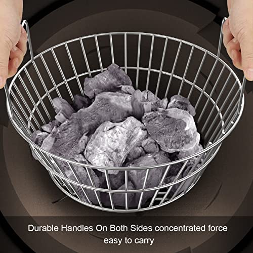 AJinTeby Stainless Charcoal Basket for Large Big Green Egg Grill, 14 inch Charcoal Grill Ash Basket fits Kamado Joe Classic, BGE Large and Other Similar Grills - Image 5