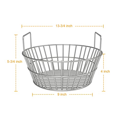 AJinTeby Stainless Charcoal Basket for Large Big Green Egg Grill, 14 inch Charcoal Grill Ash Basket fits Kamado Joe Classic, BGE Large and Other Similar Grills - Image 2