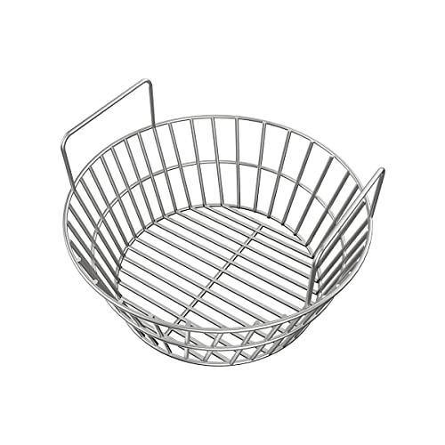 AJinTeby Stainless Charcoal Basket for Large Big Green Egg Grill, 14 inch Charcoal Grill Ash Basket fits Kamado Joe Classic, BGE Large and Other Similar Grills - Image 1