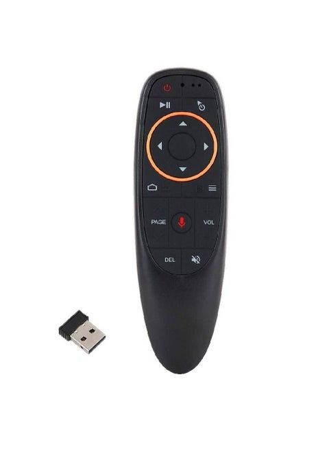 Voice Remote Air Mouse Remote, 2.4G RF Wireless Remote Control with 6 Axis Gyroscope and IR Learning, Air Fly Mouse with Voice Input for Android TV Box/PC