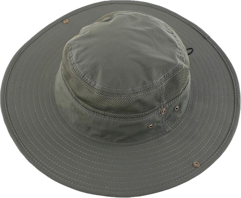 Connectyle Wide Brim Sun Hat for Men Breathable Cowboy Boonie Hat UPF 50+ Sun Protection Bucket Hat for Fishing Hiking - Image 3