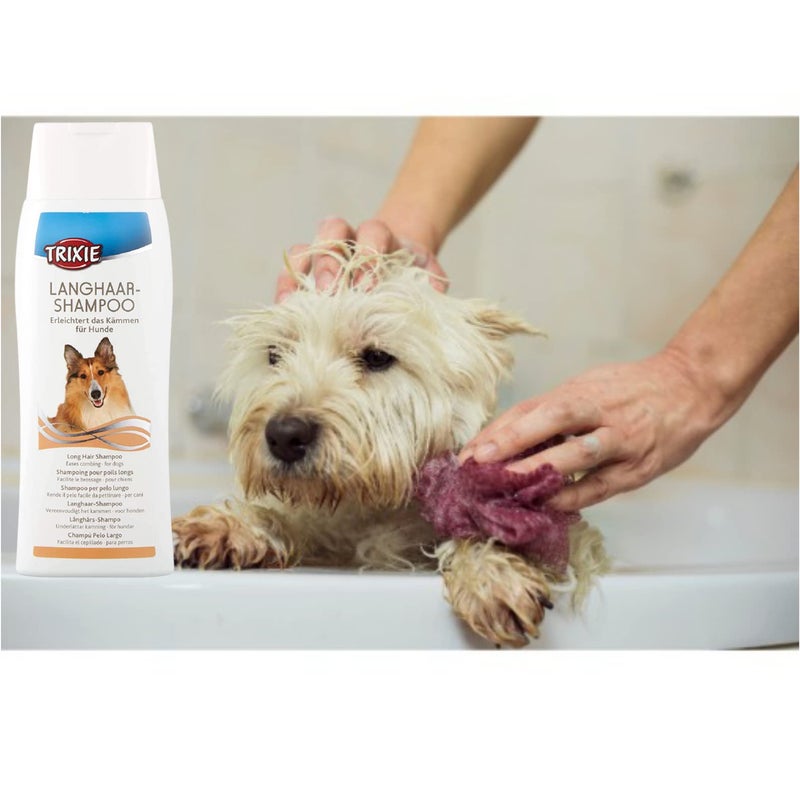 Trixie Long Hair Dog Shampoo - 250ml, Mild Cleanser for Long-Haired Breeds, Eases Combing, Gentle & Safe for Young Dogs - Image 4